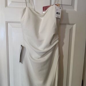 Emerald Sundae White Dress with Rhinestone straps !  Perfect for New Years Eve 🥂